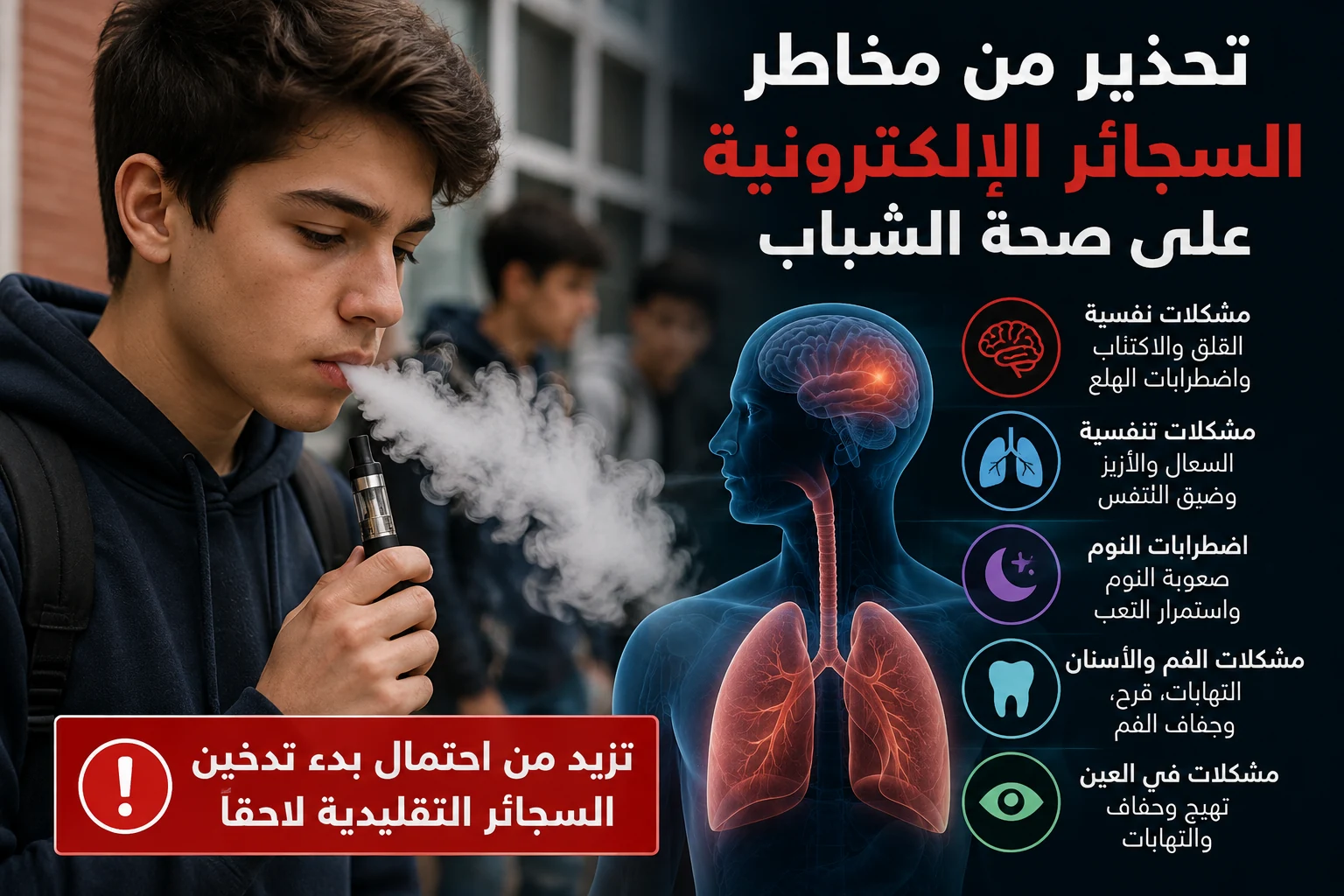 دراسة: السجائر الإلكترونية بوابة لتدخين الشباب للسجائر التقليدية - صورة مميزة صورة مميزة: دراسة: السجائر الإلكترونية بوابة لتدخين الشباب للسجائر التقليدية