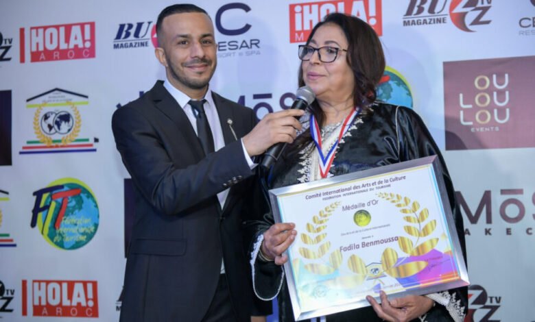 حفل الجوائز الذهبية لجمعية السياحة والفن الدولي بمراكش