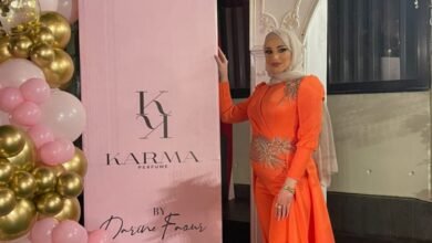 دارين فاعور تحتفل بإطلاق عطرها الأول Karma
